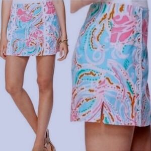 Lilly Pulitzer Skirt WOMEN 6 MARIGOLD SKORT JELLIES BE JAMMIN Mini COASTAL BEACH